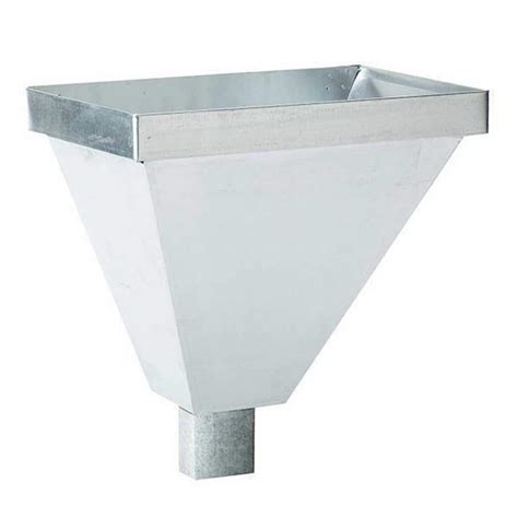 galvanized steel downspout conductor head with drop